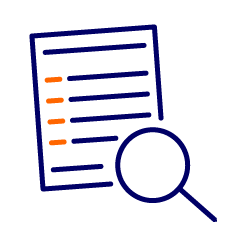 magnifying glass and documents